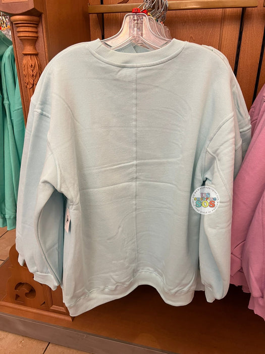 DLR/WDW - The Aristocats Marie Face Icon Park Logo Azure Blue Fleece Pullover (Adult)