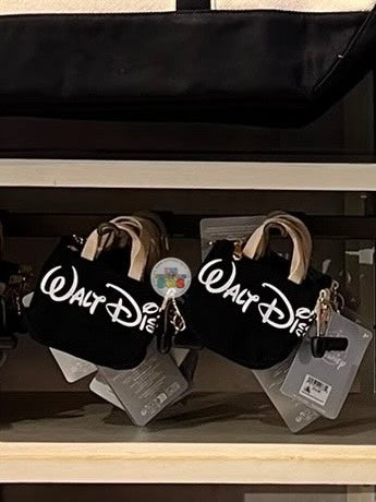 WDW Exclusive - Logo Mania Parks After Dark - Black Walt Disney World Coin Pouch Keychain