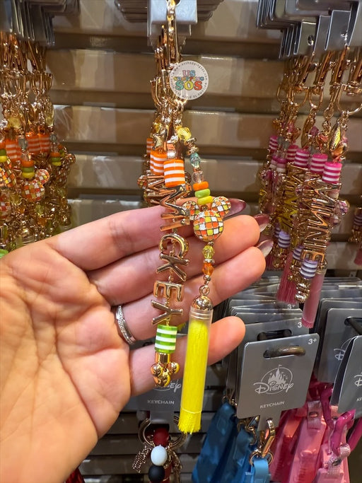 DLR/WDW - Mickey Icon Orange Yellow Charm Keychain