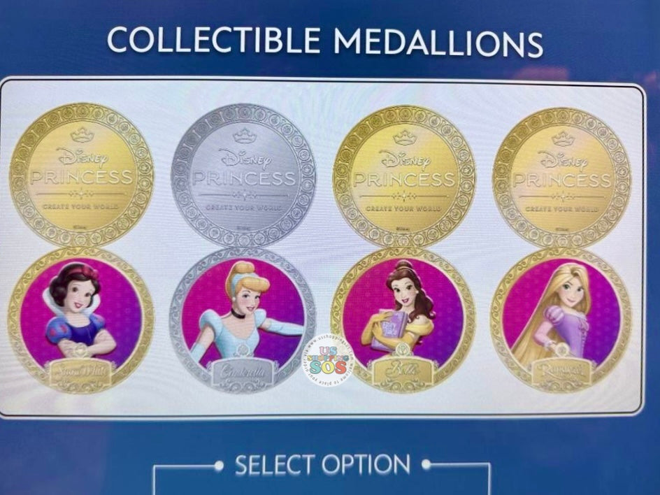 WDW - Color Collectible Medallions 2026 - Magic Kingdom Fantasyland Disney Princess