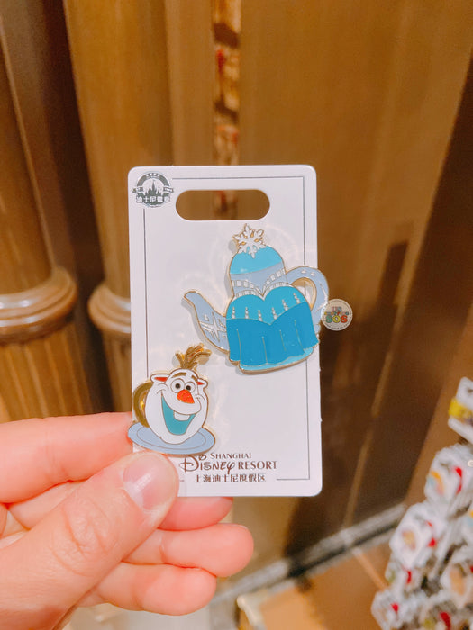 SHDL - Teapot and Saucer Shaped Pin Badge Set x Elsa & Olaf