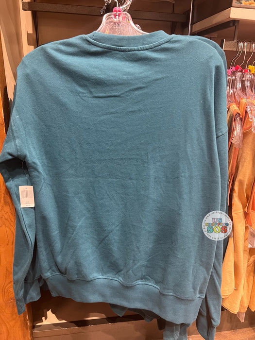 DLR - Castle “Take Care of Yourself with A Walk in a Disney Theme Park Disnsyland Resort” Teal Pullover (Adult)