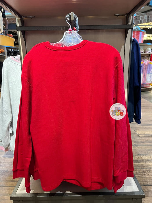 DLR/WDW - Mickey in 4 Button Up Red Long-Sleeve Pullover 2026 (Adult)