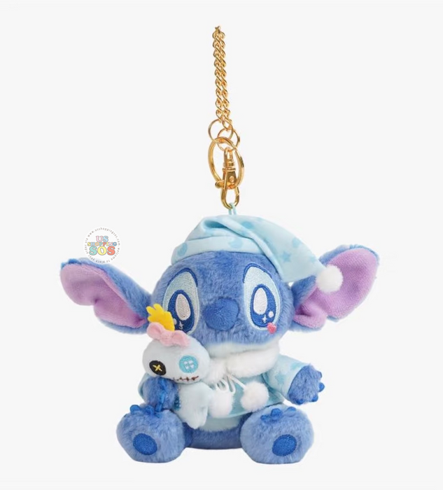 China Exclusive Potdemiel - 2026 Stitch & Scrump Pajama Plush Keychain (Color: Blue)