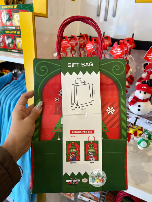 Universal Studios - Super Nintendo World Christmas 2024 - Gift Bag Set of 3
