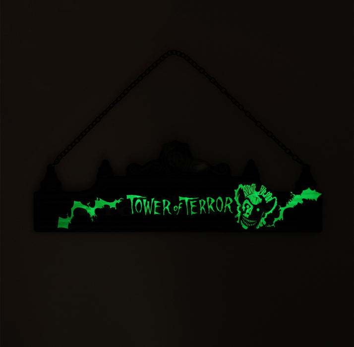 TDR- Tokyo Disney Sea Attraction "Tower of Terror" Glow in the Dark Sign Plate (Release Date: Oct 9, 2025)