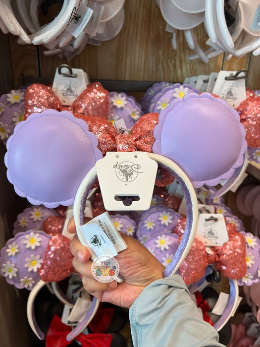DLR/WDW - Daisy Duck Sequin Bow Flower Ear Headband 2026