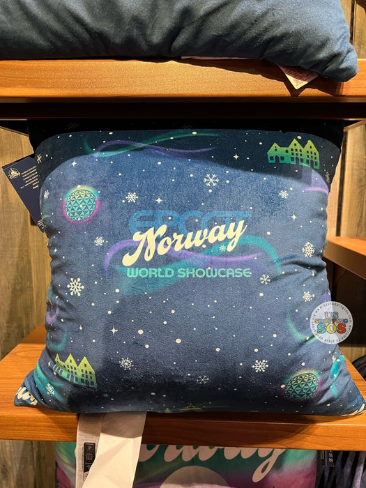 WDW - Epcot World Showcase Norway 🇳🇴 - Mickey and Minnie Aurora Time 2025 - Light-Up Cushion Pillow