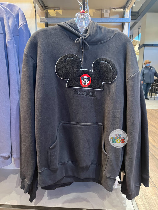 DLR/WDW - Mickey Ear Hat Sherpa Icon Black Hoodie Pullover (Adult)