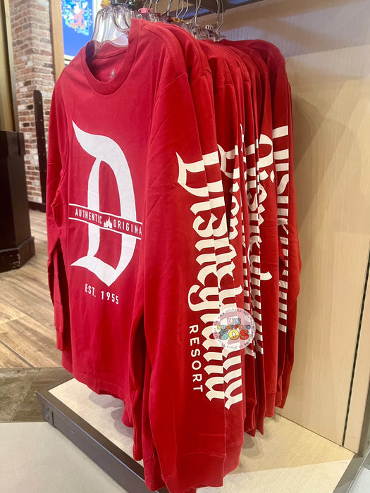 DLR/WDW - Authentic Original Red Long Sleeve Shirt (Adult)