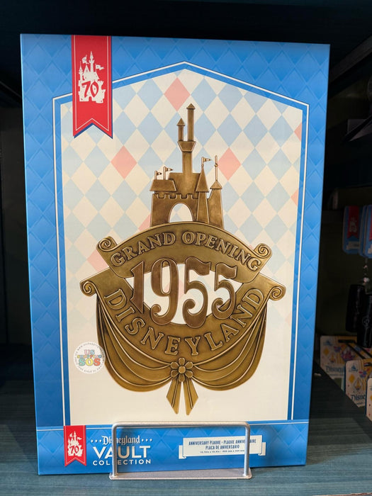 DLR - Disneyland 70th Vault  - Opening Day Plaque NIB