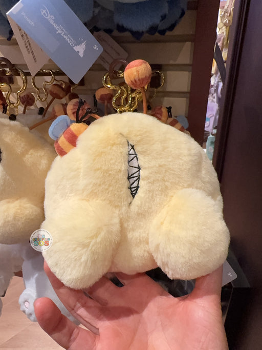 HKDL - Winnie the Pooh "Back" Plushy Card Holder with Retractable Reel & Keychain