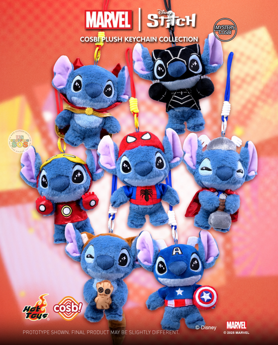 Hot Toy Cosbi - Marvel Stitch Blind Box Plush Keychain (Release Hot Toy Cosbi - Marvel Stitch Blind Box Plush Keychain (Release
