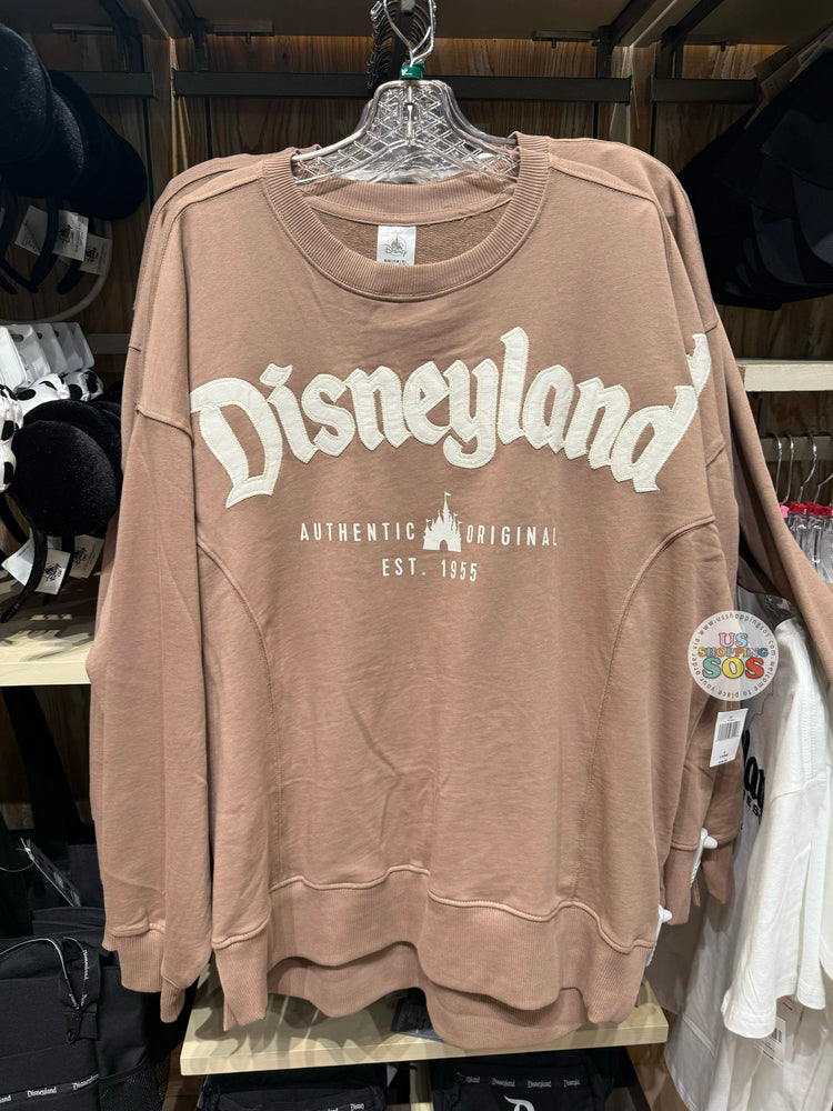 DLR/WDW - Park Logo Authentic Castle Original Taupe Pullover (Adult)