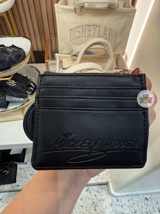 DLR/WDW - Disney’s Once Upon A Bag - Mickey Icon Black Card Wallet