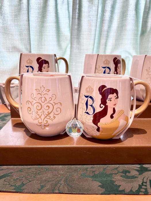 DLR/WDW - Beauty and the Beast - Belle “B” Ceramic Mug with Rose