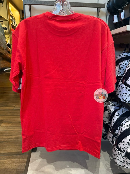 DLR/WDW - Mickey Mouse Big Face Park Logo Red Graphic Tee 2026 (Adult)