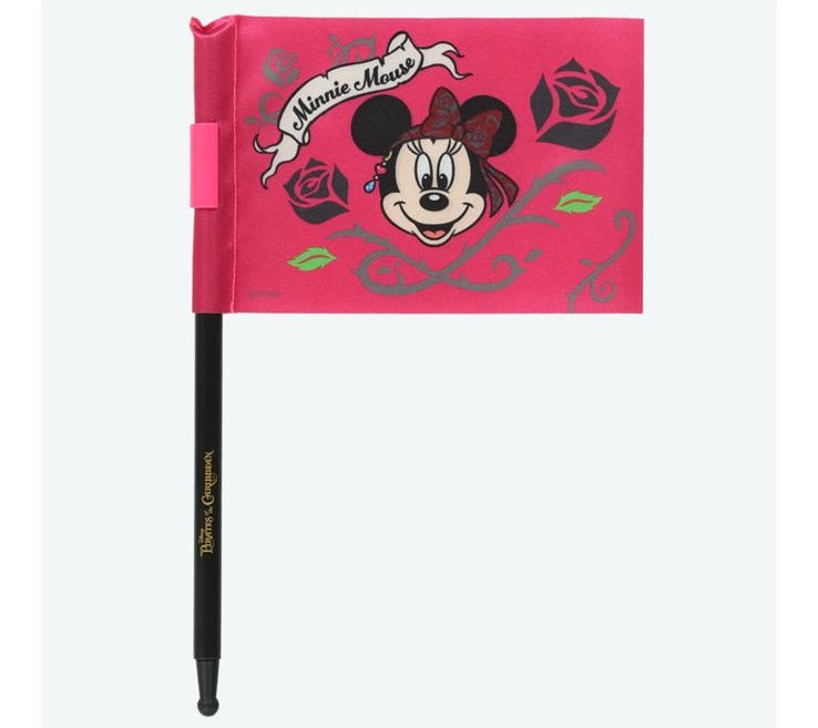 TDR - Mickey & Friends Disney Pirates of the Caribbean 2025 Collection x Minnie Mouse Flag Shaped Ballpoint Pen (Release Date: May 29, 2025)