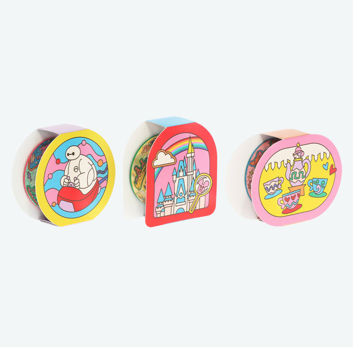 TDR - Tokyo Disney Resort "Park Map Motif" Pastel Color Collection - Masking Tapes Set of 3 (Release Date: Dec 11, 2025)
