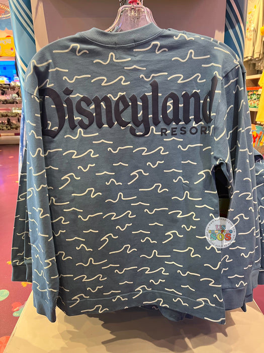 DLR - Disney Celebration Crew - Stitch Surfing "Disneyland Resort" Blue Wave Jersey Pullover (Adult)