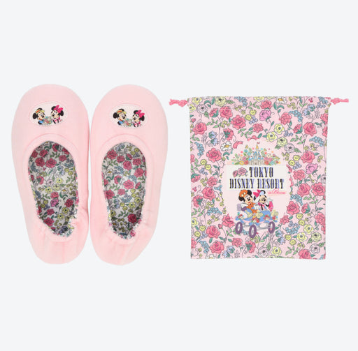 TDR- Tokyo Disney Resort in Bloom x Room Shoes and  Drawstring Bag Set (Releasee Date: Aprill 25)