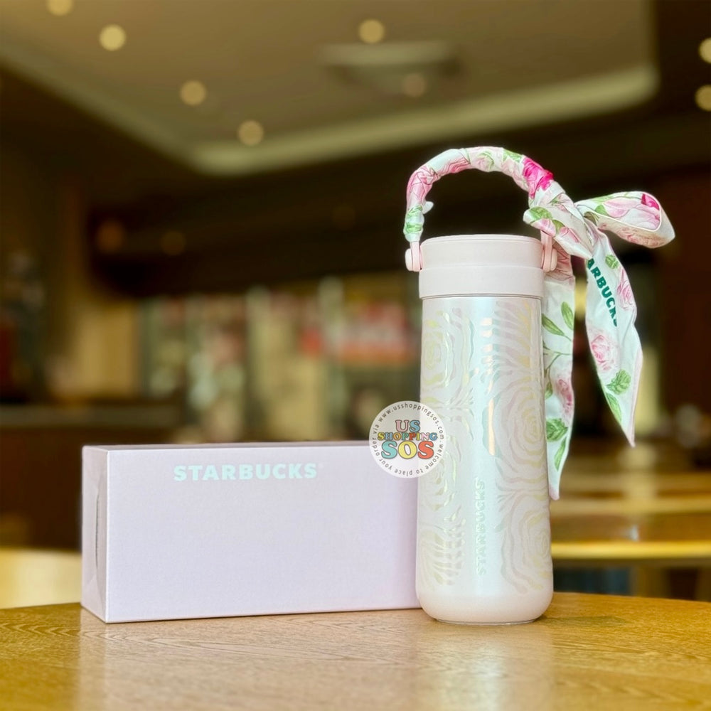 Starbucks China - Kaleidoscope Rose 2026 - 11S. 430ml Stainless Steel Tumbler with Scarf