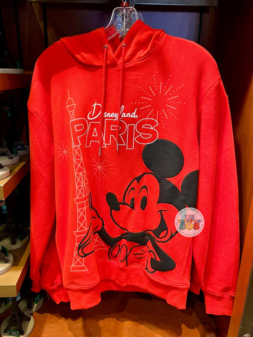 WDW - Epcot Wprld Showcase France - Disneyland Paris Mickey Red Hoodie Pullover (Adult)