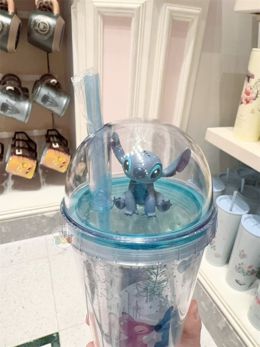 HKDL - Stitch & Angel with 3D Figure Double Wall Cold Cup