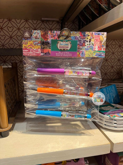 DLR/WDW - Vintage Park Maps & Brochure Icons - Pen Set of 3