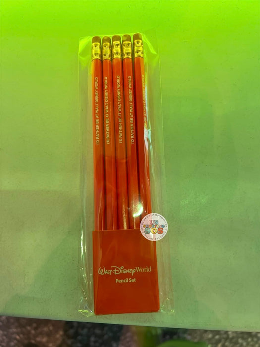 DLR/WDW - Logo Mania 2026 Park Hopper - Bright Orange Park Logo Pencil