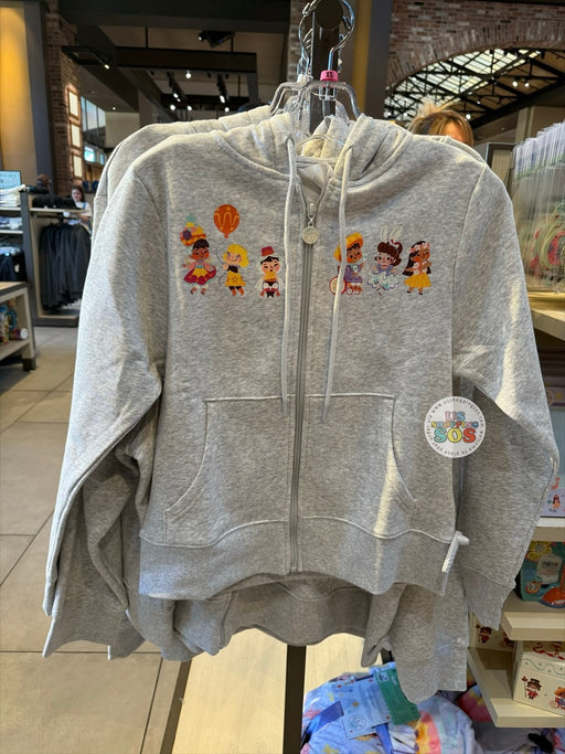 DLR/WDW - It’s a Small World 2026 - Light Grey Hoodie Jacket (Adult)