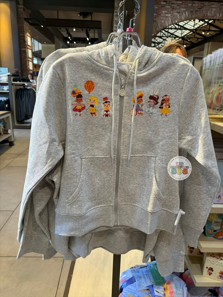 DLR/WDW - It’s a Small World 2026 - Light Grey Hoodie Jacket (Adult)