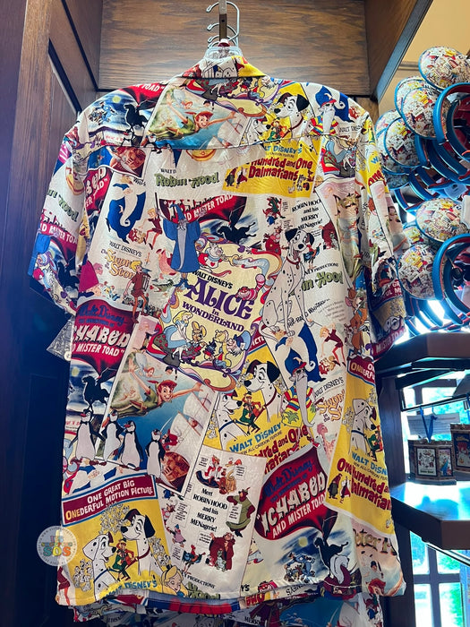 WDW - 2026 United Kingdom Pavilion Poster Collection -  Short Sleeve Button-Up Embroidered Shirt (Adult)