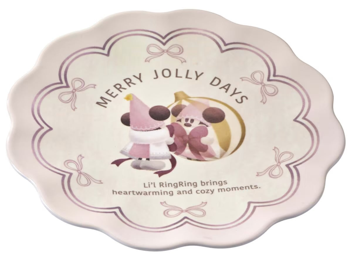 TDR - 2026 Disney Christmas Mickey Christmas Fairy "Lil Lin Lin"x Souvenir Melamine Dessert Plate (Release Date: Nov 1, 2026)