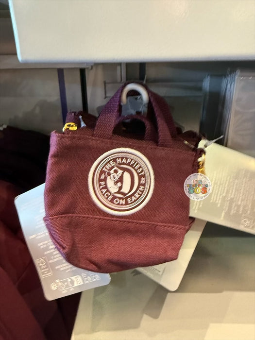 DLR/WDW - Disneyland Vintage D 2026 - Dark Burgundy Coin Pouch Keychain