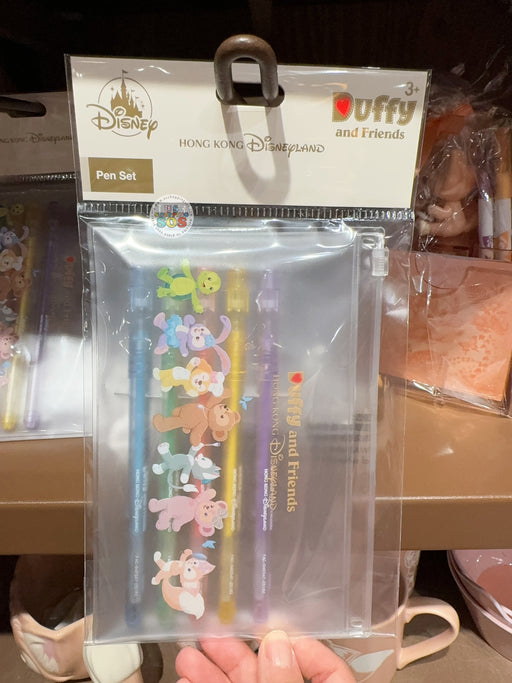 HKDL - Duffy & Friends Pen Set with Plastic Case