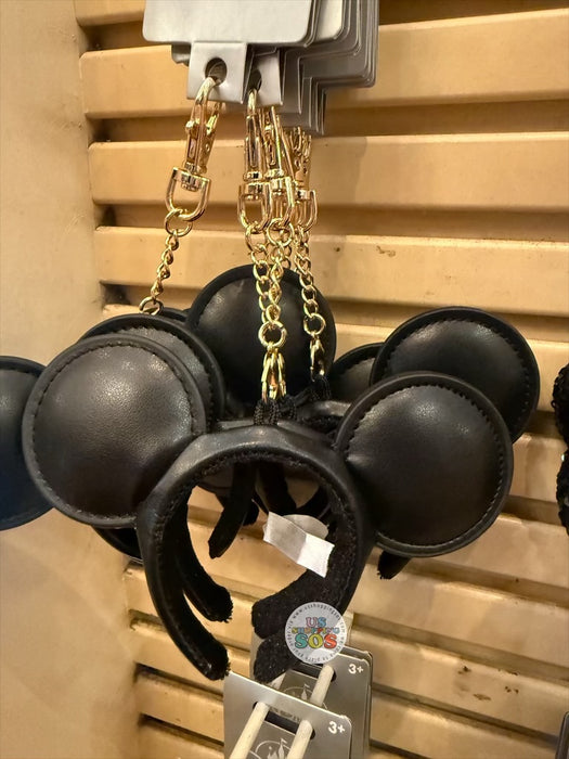 DLR/WDW - Miniature Mickey Black Imitation Leather Headband Keychain