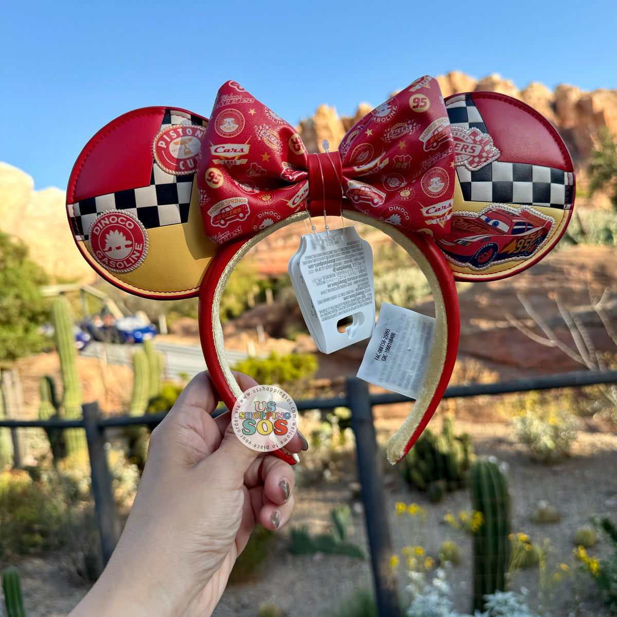 Disney HandMade Light Up Floral Cars McQueen Ears Lightning McQueen and Mater look amazing at Epcot main image 3