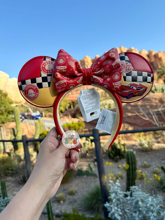 DLR/WDW - Cars - Lightning McQueen Bow & Ear Headband