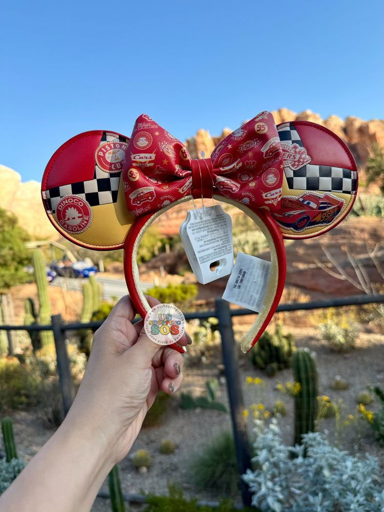 DLR/WDW - Cars - Lightning McQueen Bow & Ear Headband