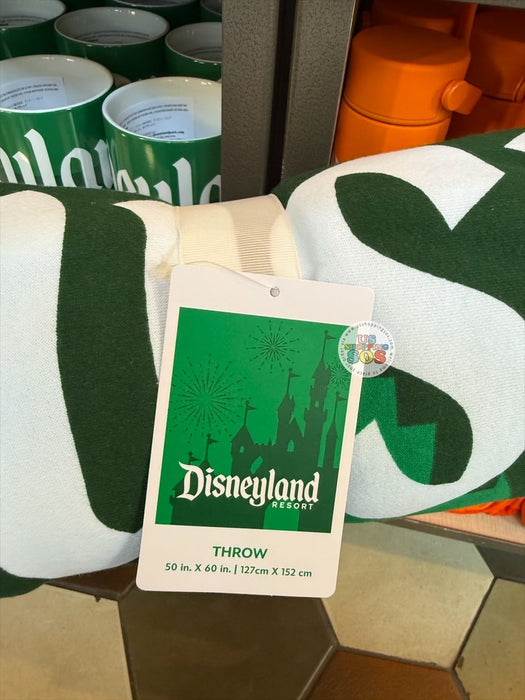 DLR/WDW - Logo Mania 2026 The Tiki Tiki Tiki Room - Emerald Green Park Logo Blanket Throw 50” x 60”