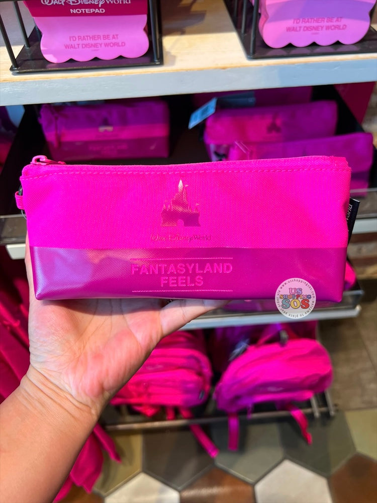 DLR/WDW - Logo Mania 2026 Fantasyland Feels - Bright Pink Park Logo Pen Case