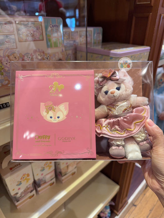 HKDL - Hong Kong Disneyland 20th Anniversary Linabell x Godiva Limited Edition Plush Keychain & Chocolate Box Set