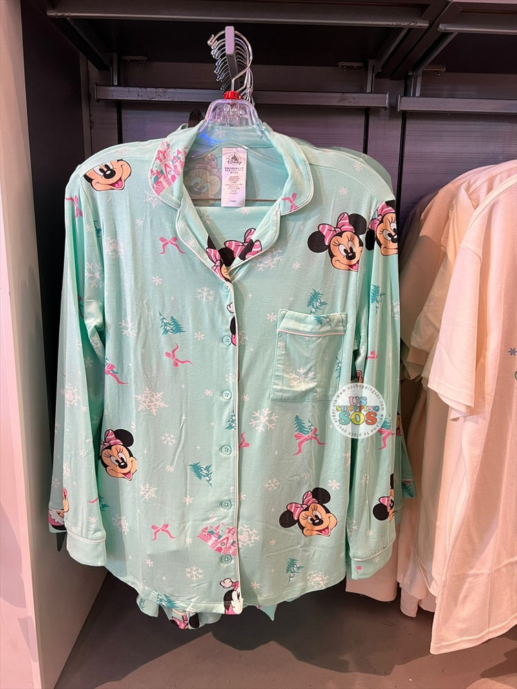 DLR/WDW - Christmas 2025 - Minnie Face Icon All-Over-Print Pajamas Set (Adult)