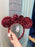 HKDL - Minnie Velvet & Sequin Red Color Ear Headband