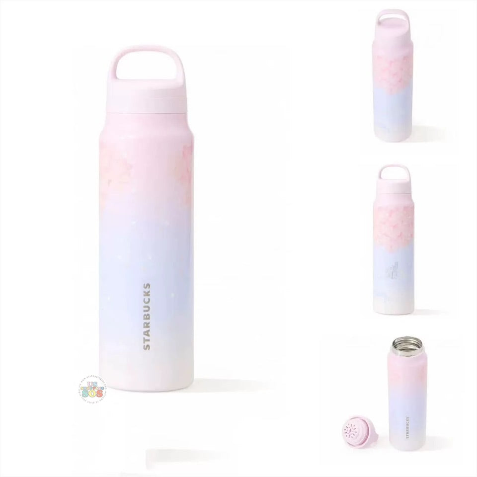 Starbucks China - Sakura Cherry Blossom 2025 x 11. Stainless Steel Tumbler with Tea Filter 470ml (Release Date: Feb 11, 2025)