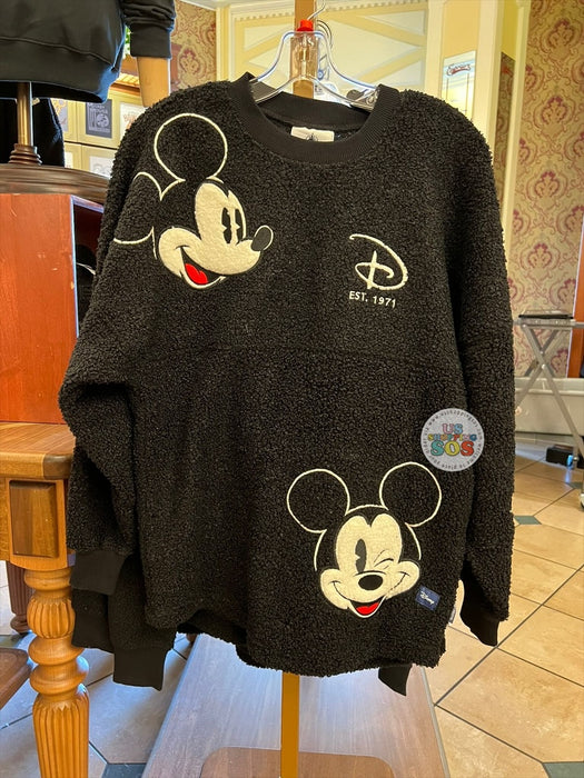 DLR/WDW - Spirit Jersey Mickey Park Logo Black Sherpa Pullover (Adult)
