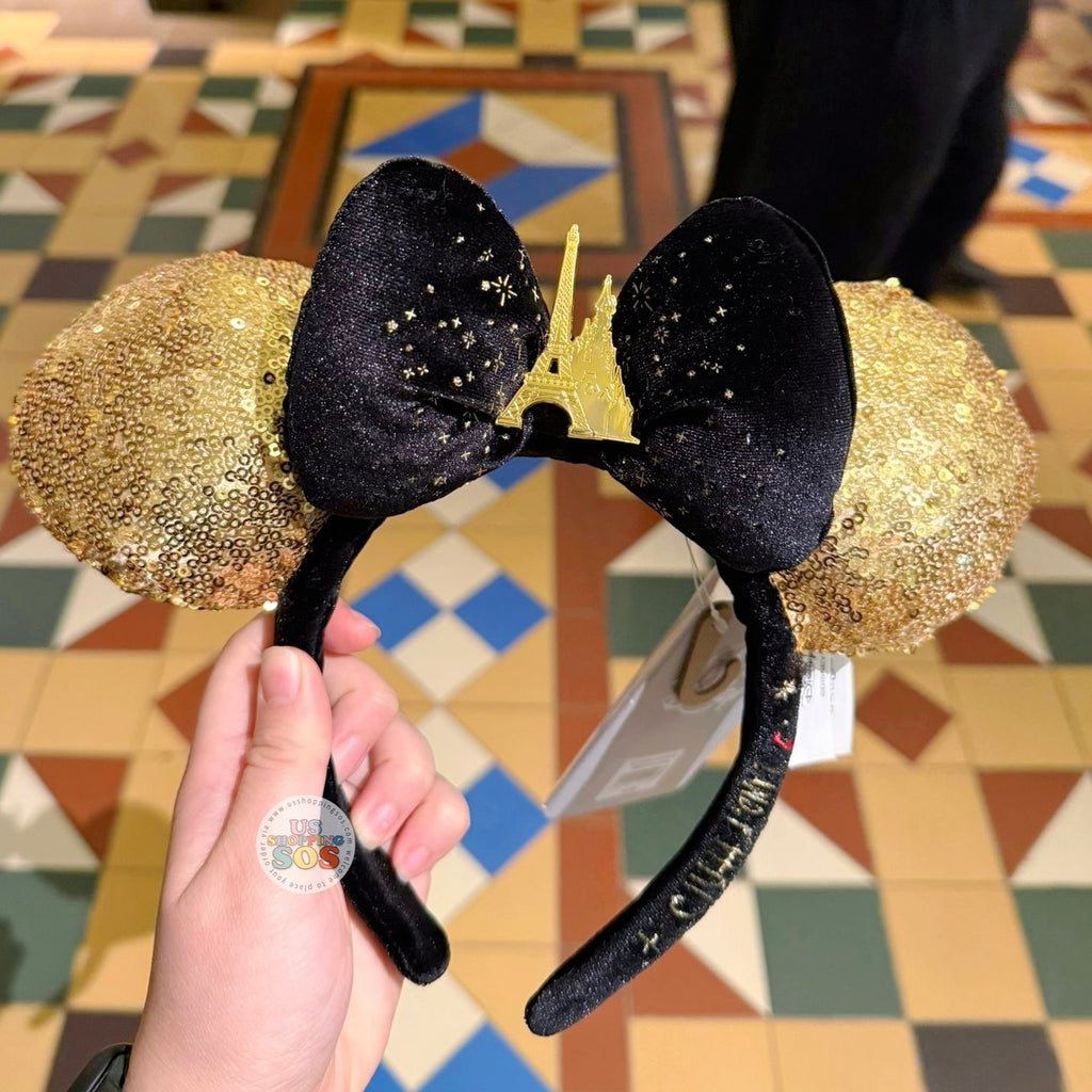 DISNEYLAND PARIS Mickey Mouse Sequins Ears Elegant Black Sequined Minnie Ear Headband Appears at  main image 3