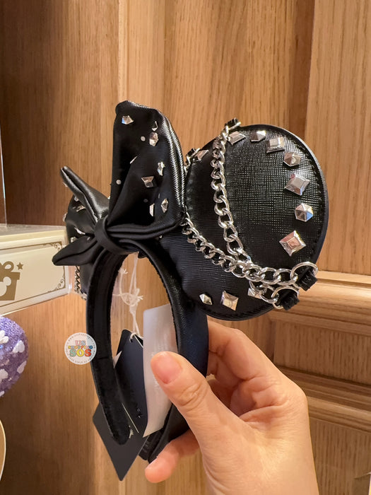 HKDL - 2026 Minnie Mouse Studs & Chain Loungefly Bow & Ear Headband