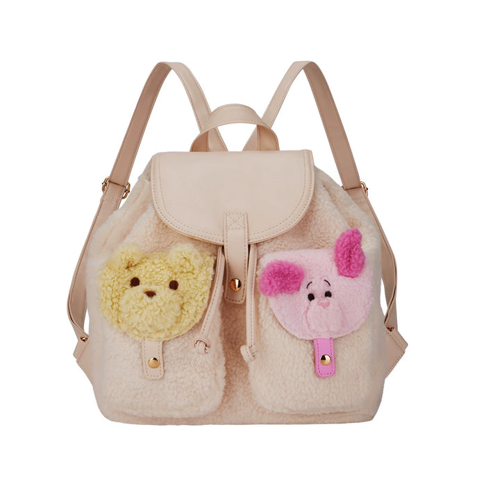 SHDS - 2025 Cute & Moving Fall Collection x Fluffy Winnie the Pooh & Piglet Backpack (Release Date: Aug 26, 2025)